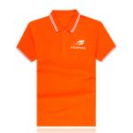 Tricou polo cu guler în dungi Imagine 1