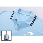 Tricou polo cu guler în dungi Imagine 5