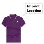 Tricou polo cu guler în dungi Imagine 6