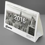 13 Page Desktop Spiral Bound Calendar Image 6