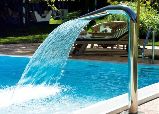 Acessórios para fontes de piscina de 600 mm Jato de cascata em aço inoxidável