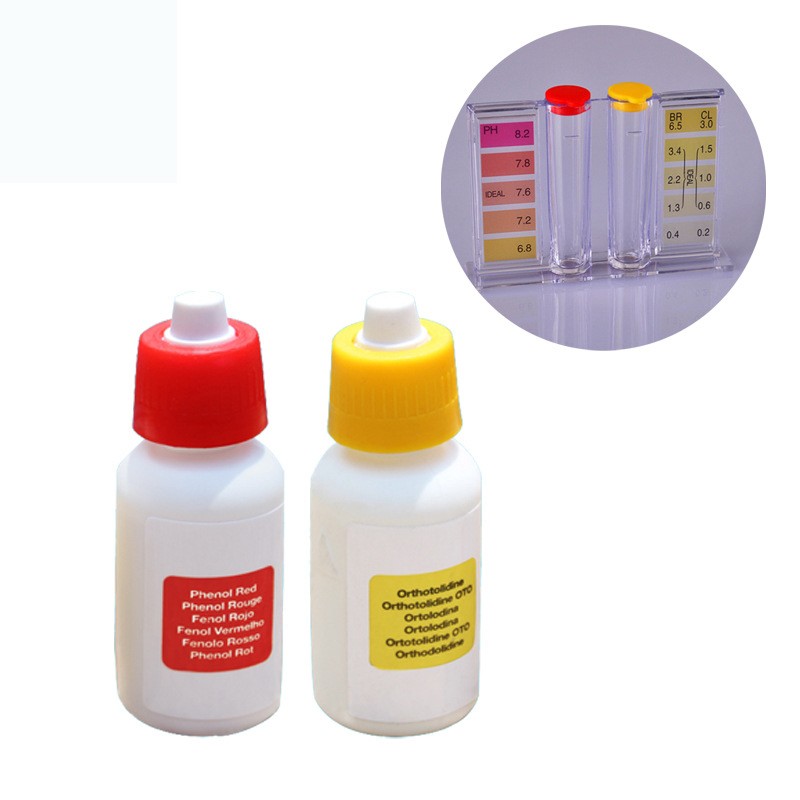 Kit de teste da qualidade da água com cloro PH Testador de hidropónicos para piscinas e aquários