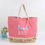 promotional high quality custom cotton shopping beach bag with logo 2