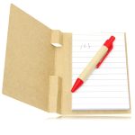 Eco Kraft Cover Notepad With Pen Image 2