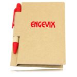 Eco Kraft Cover Notepad With Pen Image 4