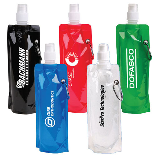 16 Oz Folding Roll-Up Water Bottle