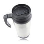 Mug de voyage en acier inoxydable 450ML avec poignée Image 1