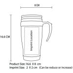 450ML cestovný hrnček z nehrdzavejúcej ocele s rukoväťou Obrázok 8