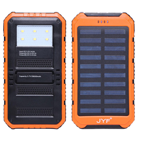 Promotional Solar Power Bank With Dual USB