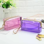 glänzend glitter pvc transparent wasserdicht jelly make up pouchcosmetic bag 1