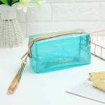 shiny glitter pvc transparent waterproof jelly make up pouchcosmetic bag 2