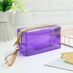 shiny glitter pvc transparent waterproof jelly make up pouchcosmetic bag 3