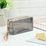 shiny glitter pvc transparent waterproof jelly make up pouchcosmetic bag 4