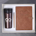 A5 Size Leather Diary & Pen Gift Set with Thermos Mug Image 1