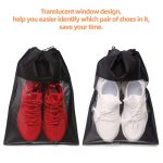 Custom Portable Clear Window Drawstring Shoe Bags for Travelling Image 3