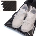 Custom Portable Clear Window Drawstring Shoe Bags for Travelling Image 4