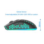 Bulk Sale benutzerdefinierte Logo Honeycomb Shell USB Laden RGB-Beleuchtung optische 2.4G Wireless Computer Maus für Computer Laptop