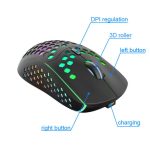 Bulk Sale benutzerdefinierte Logo Honeycomb Shell USB Laden RGB-Beleuchtung optische 2.4G Wireless Computer Maus für Computer Laptop