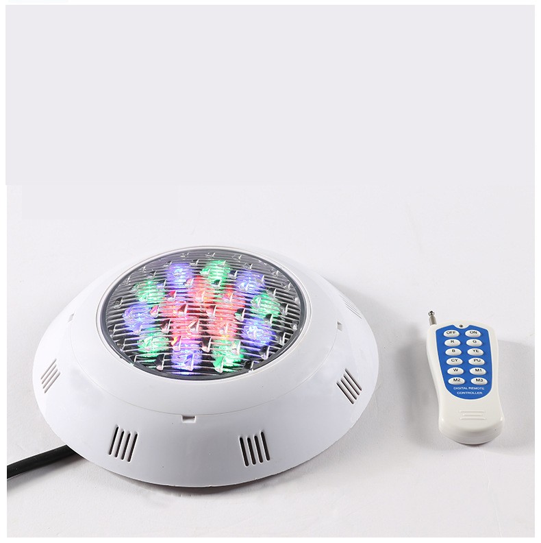Lâmpadas subaquáticas redondas SMD branco quente IP68 18W 24W luz de piscina montada na parede