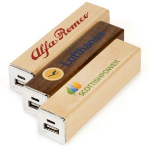 Cargador Power Bank de madera personalizado