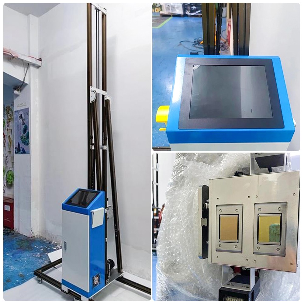 Máquina de impressão de parede com tinta UV CMYKW 3D 5D Máquina de impressão de parede