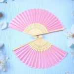 Handheld Folding Bamboo Fans Image 3