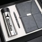 Set regalo aziendale con taccuino, penna e thermos Immagine 1