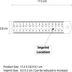 15 cm krāsu centra alumīnija lineāls Attēls 9