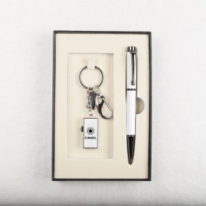 Custom 16GB USB Flash Drive sleutelhanger & pen Gift Set